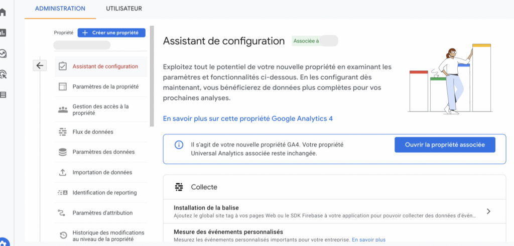 Création de la propriété google analytics 4