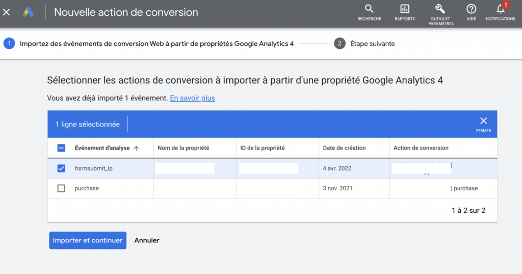 Sélectionnez votre conversion