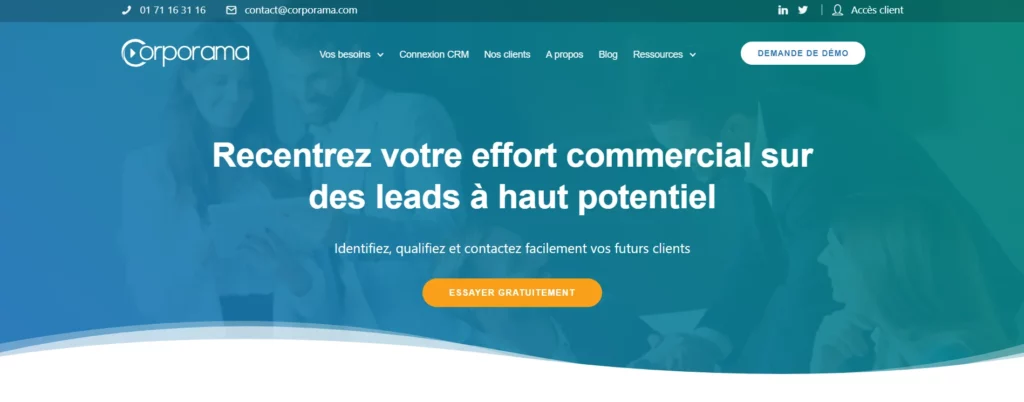 Agence Corporama Prospection Commerciale Paris
