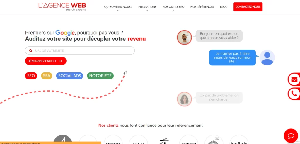 site internet l'agence web seo