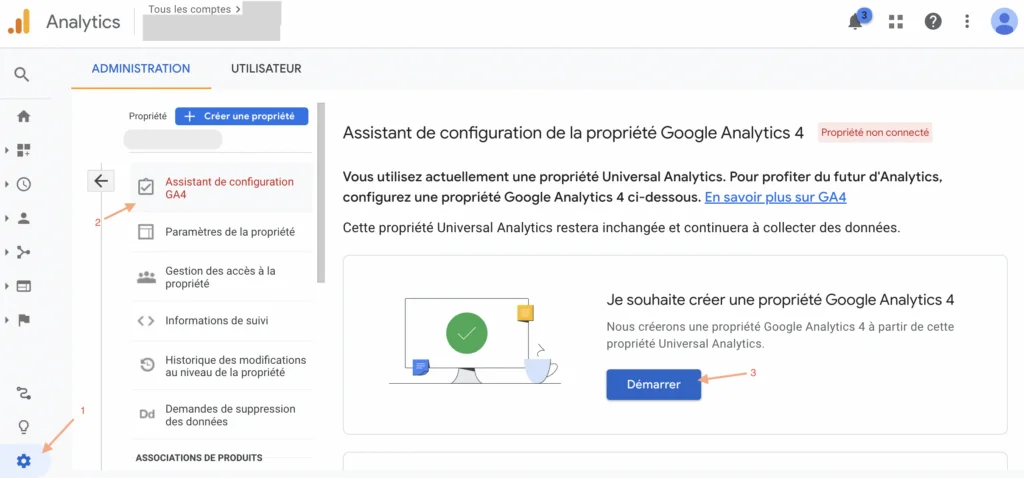 Interface Google analytics