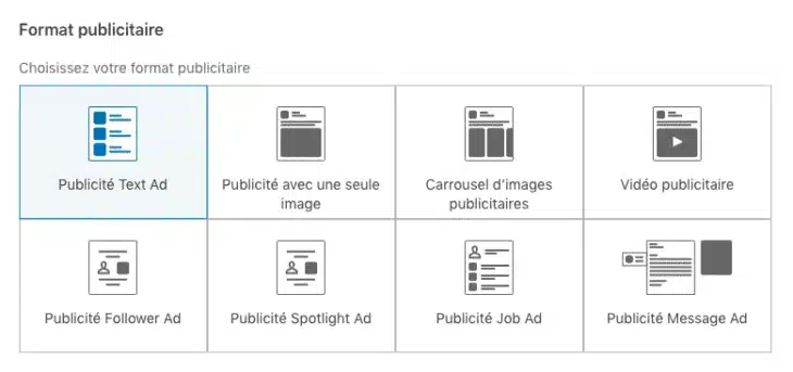 Formats Publicitaires sur LinkedIn