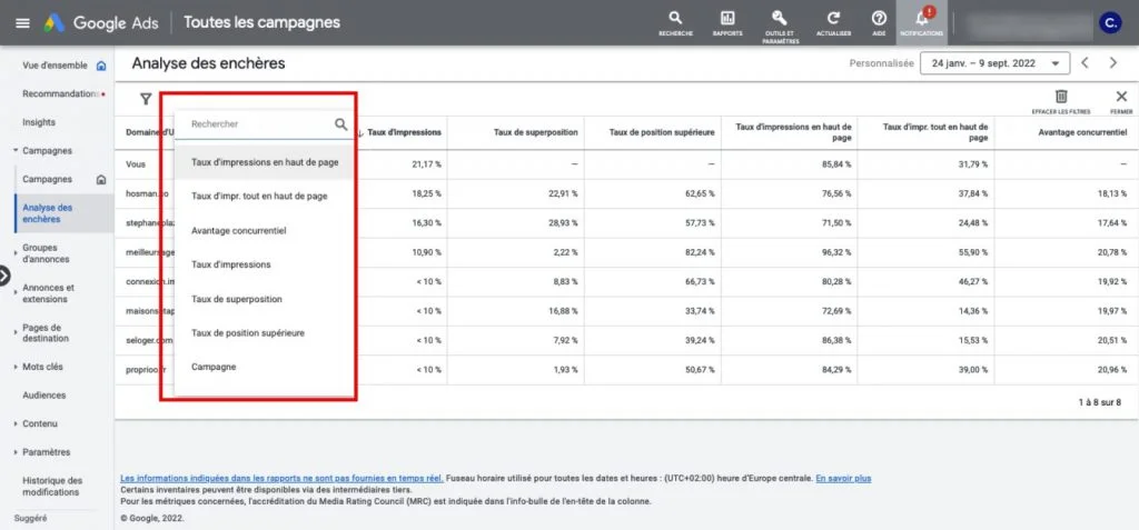 Utiliser le rapport sur l’analyse concurrentielle