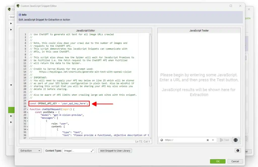 Remplacer la clé API chat gpt étape 4
