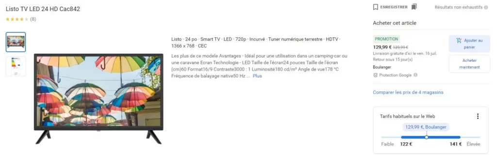 budget pour vos annonces shopping