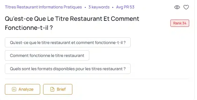 un article par cluster