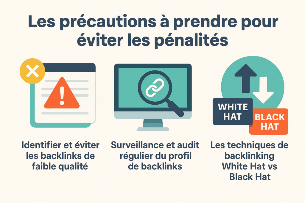 schema expliquant les précautions à prendre pour obtenir des backlinks