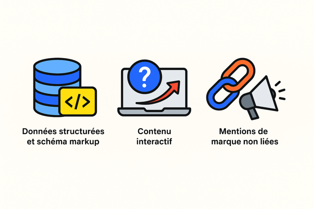 schema représentant les techniques à mettre en place en link bulding
