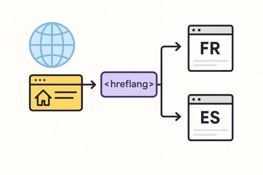 schema représentant la balise hreflang