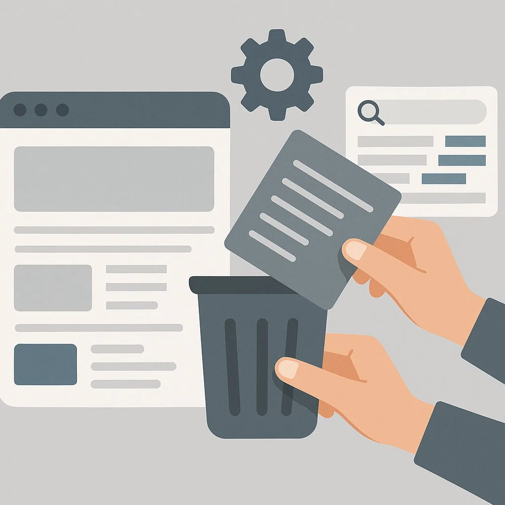 schema représentant la desindexation d'une page seo